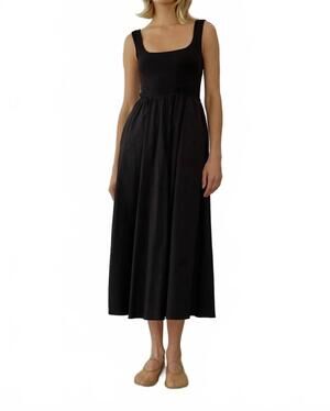 NEW ALL : ROW lucinda knit midi dress in black
